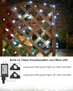 Flacchi Christmas Lights 82 Ft 200 LED Timer 8 Modes Low Voltage String Lights Indoor Outdoor White -Xmas Lighting Shop 71AVxwbdVFL. AC SL1500