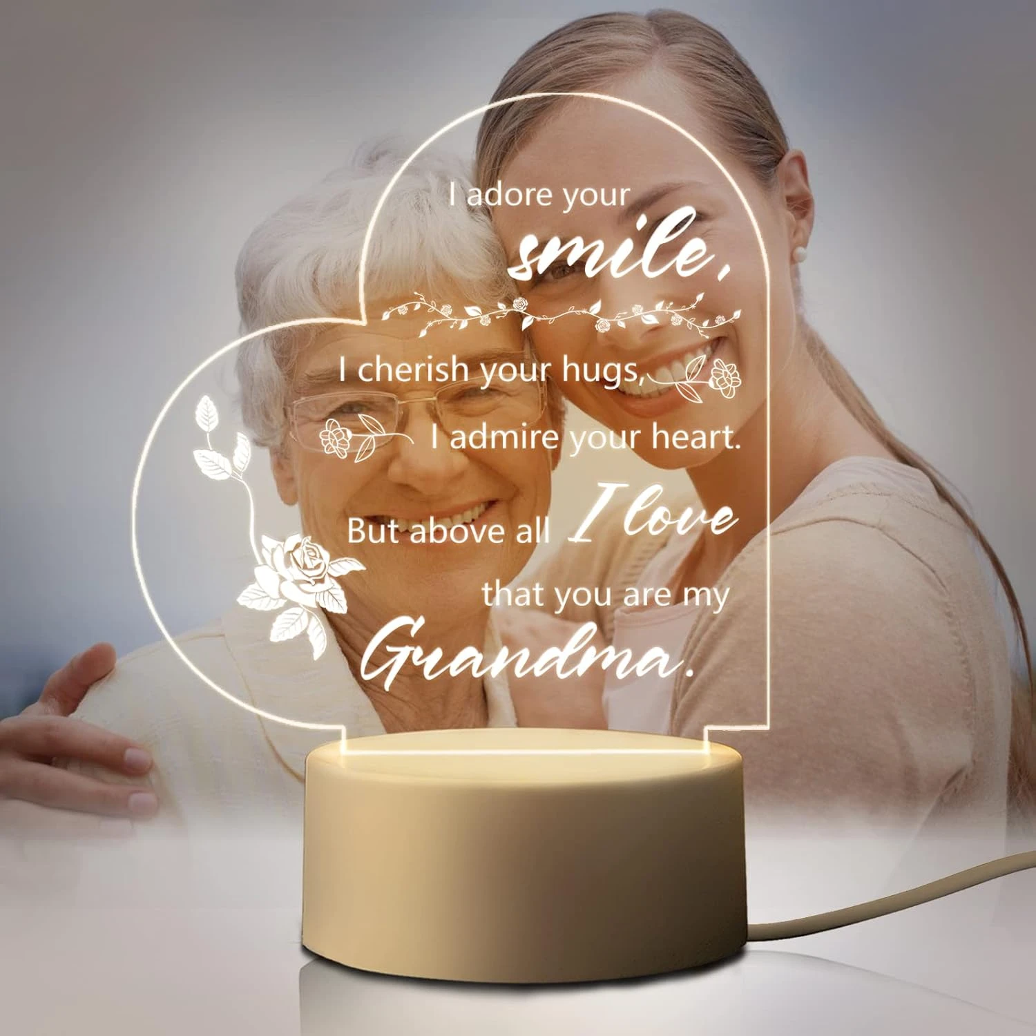 SteadStyle Gifts For Grandma From Grandson Granddaughter, Grandma Birthday Gifts Night Light, Best Grandma Gifts For Christmas, Mother's Day, Acrylic Night Lamp Gifts For Grandma, Grandmother 3 SteadStyle Gifts For Grandma From Grandson Granddaughter, Grandma Birthday Gifts Night Light, Best Grandma Gifts For Christmas, Mother's Day, Acrylic Night Lamp Gifts For Grandma, Grandmother - Image 3