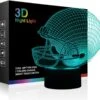 Ticent Football Helmet 3D Lamp Optical Illusion Light, 7 Colors Changing Touch Control Soccer Night Light For Christmas Gifts