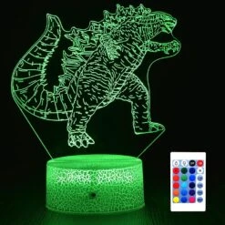 SHINECLOUD Godzill-a Night Light Godzill-a Lamp Godzill-a Toys Decor Light,Romote Control&16 Color,Birthday Gifts For Boys/Christmas Gifts For Children(Classic) (XCY2022081001) -Xmas Lighting Shop 71BE2TI94aL. AC SL1001
