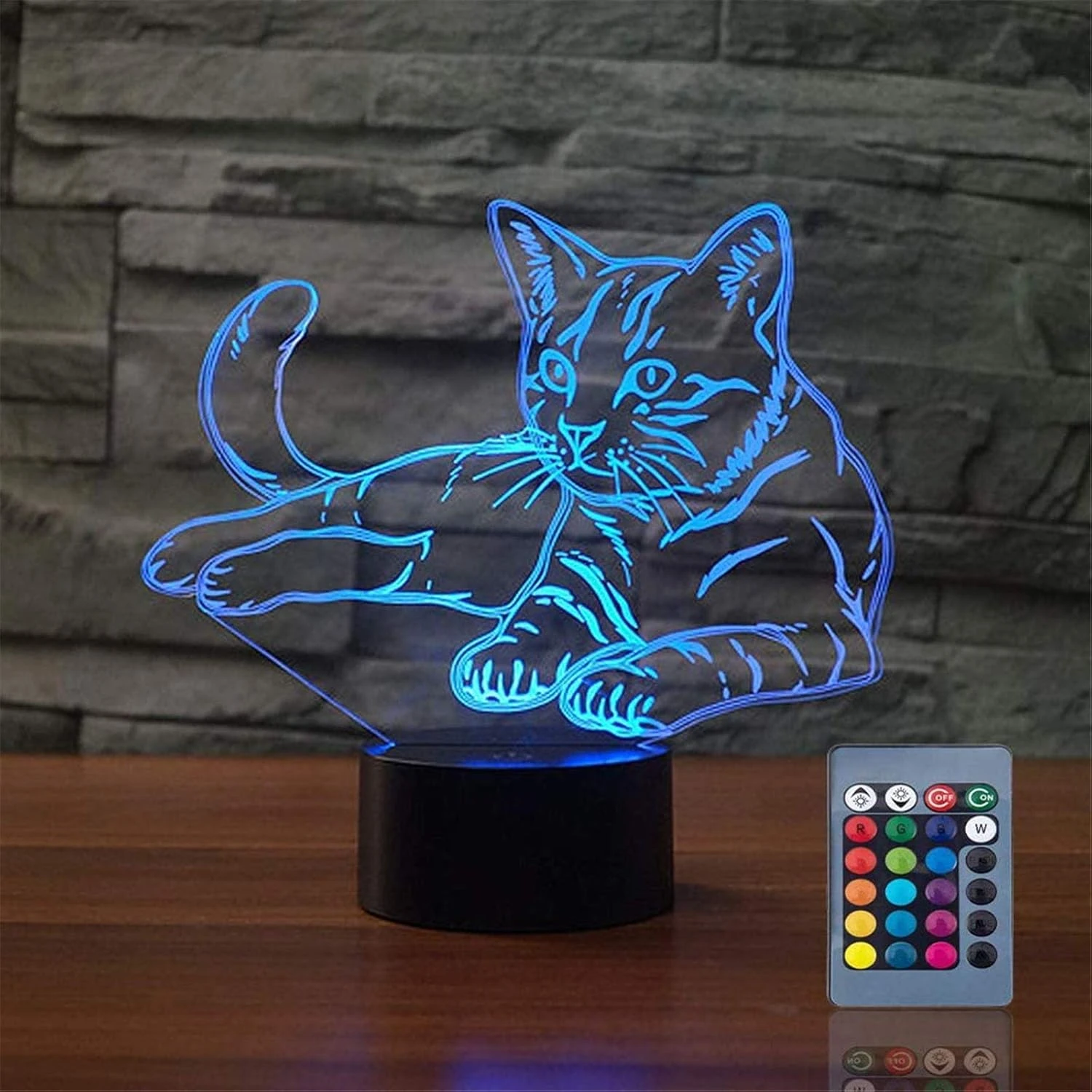Christmas Gift Pet Cat 3D Illusion Birthday Present Beside Table Lamp, Gawell 16 Colors Changing Touch Switch Decoration Night Lamp With Remote Control Cat Lover Theme Toy 1 Christmas Gift Pet Cat 3D Illusion Birthday Present Beside Table Lamp, Gawell 16 Colors Changing Touch Switch Decoration Night Lamp With Remote Control Cat Lover Theme Toy