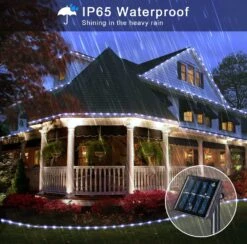 POTIVE 2 Pack Solar Rope Lights, 33 Ft 100 LED Solar Rope Lights Outdoor Waterproof, 8 Modes Solar String Lights For Patio Pool Garden Wedding Fence Walkway Christmas Decor (White) -Xmas Lighting Shop 71BpyIG2I1L. AC SL1500