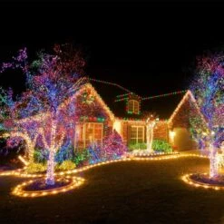 Homeleo Outdoor Christmas Lights Multicolored, 165 Feet/300 LED Super Long String Lights For Patio, Garden, Christmas, Party, Wedding, Bedroom, Indoor Decoration(Multi-Color,8 Lighting Modes) -Xmas Lighting Shop 71Bt KSs bL. AC SL1200