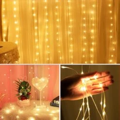 SUNNEST Curtain String Light Christmas 300 LED 8 Lighting Modes Fairy Lights Remote Control USB Powered Waterproof Lights -Xmas Lighting Shop 71CEiL Cm L. AC SL1500