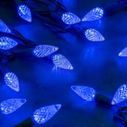 YULETIME Blue C6 Strawberry LED Christmas Lights, 33 Ft 100 Count 4" Spacing One-Piece High Waterproof UL Certified String Light (Blue) -Xmas Lighting Shop 71CLjlVzLDL. AC SL1500