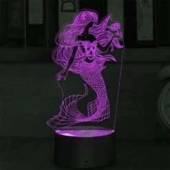 3D Illusion Mermaid Night Lights, Table Lamp USB Powered 7 Colors LED Night Lamp With Smart Touch Ideal For Girls Mermaid Birthday Christmas Gift Room Decor -Xmas Lighting Shop 71COYEMRT3L. AC SL1500