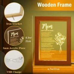 Birthday Gifts For Mom Gifts From Daughters Son, Mom Birthday Gifts Ideas, Acrylic USB Low Power Night Lamps A Letter To My Mother, Mothers Day Gifts, Christmas Gifts, Lamp Presents For Mom-S -Xmas Lighting Shop 71CV0s7GvhL. AC SL1500