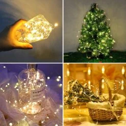 AMIR Upgraded Fairy String Lights, 12 Pack Starry Lights Battery Operated, 3.3ft 20 LED Indoor Outdoor Halloween String Lights, Copper Wire Lights For Party, Wedding, Christmas Decoration (Warm White) -Xmas Lighting Shop 71Cm0BPUdL. AC SL1200