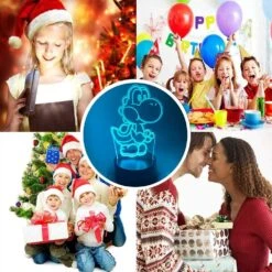 Mario Super Bros Yoshi 3D LED Optical Illusion Bedroom Decoration Table Lamp With Remote Yoshi Island 7 Colors Change Dimmable Acrylic Visual Night Light Birthday Christmas Gift For Child,kids -Xmas Lighting Shop 71CuOZaVwKS. AC SL1000