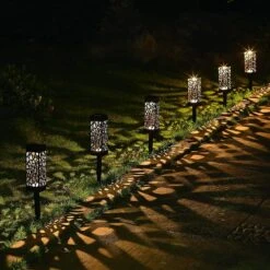 MAGGIFT 8 Pcs Solar Powered LED Garden Lights, Solar Path Lights Outdoor, Automatic Led Halloween Christmas Decorative Landscape Lighting For Patio, Yard And Garden -Xmas Lighting Shop 71CymQBhdDS. AC SL1001