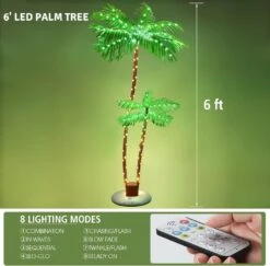Solar Lighted Palm Trees For Outside Patio, Bar Pool Deck Outdoor Decorations Decor, Light Up LED Artificial Fake Tree Lights For Yard Tropical Party Christmas -Xmas Lighting Shop 71D9Cj3t8fL. AC SL1500