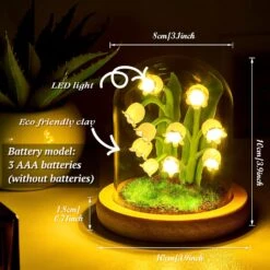 Lily Of The Valley Flower Gifts For Women Glass Flowers Lily Of The Valley Flower Decor Flower Lamp For Women Birthday Anniversary Thanksgiving Christmas Valentine's Day Mother's Day 9 Lily Of The Valley Flower Gifts For Women Glass Flowers Lily Of The Valley Flower Decor Flower Lamp For Women Birthday Anniversary Thanksgiving Christmas Valentine's Day Mother's Day -Xmas Lighting Shop 71DOXinBbWL. AC SL1500