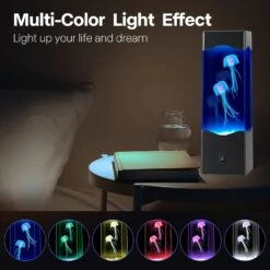 Gifts For Adults Kids, Multi-Color Jellyfish Lava Lamp, USB Powered Aquarium Night Lights With 3 Jellyfish,Office Room Desktop Decoration, Gifts For Christmas Birthdays Holidays (Black) -Xmas Lighting Shop 71DfY6Xu1DL. AC SL1500