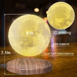 FIRPOW Levitating Moon Lamp, 18 Colors 6 In Floating Moon Lamp, 3D LED Printing Rotating Magnetic Moon Light Spinning Freely With Remote, Night Light, Desk Bedroom Decor Office, Christmas Gift -Xmas Lighting Shop 71DjGOTG94L. AC SL1500