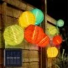ShuoMei 24Pcs Solar Chinese Lantern String Lights, Chinese New Year Decorations 2023, Decorative Hanging LED Light, Christmas Lights Outdoor For Patio, Garden, Yard, Christmas Decoration (Multicolor)