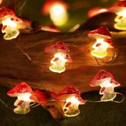 Mushroom Decor Lights 10 Ft 40 LEDs Mushroom Lights Battery Powered Mushroom Night String Lights With 8 Lighting Modes Remote Timer For Bedroom Winter Christmas Party Decoration -Xmas Lighting Shop 71ER2ru1QgL. AC SL1500