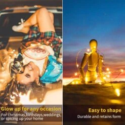 Minetom Fairy Lights Plug In, 40Ft 120 LED Waterproof Copper Wire Firefly Lights, With UL Adaptor, Starry String Lights For Wedding Indoor Outdoor Christmas Garden Decoration, Warm White(No Remote) -Xmas Lighting Shop 71Ed64WOgL. AC SL1500