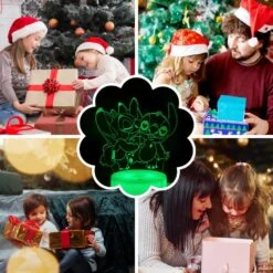 Wenkmiss 3D Illusion Stitch Night Light, 2 Patterns And 16 Color Room Decor Lamp With Remote Control, Birthday Christmas Gifts For Kids, Boys, Stitch Girls -Xmas Lighting Shop 71F00GApi3L. AC SL1000