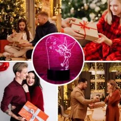 Magic Elf Tinker Bell Miss Bell Rare Peter Pan Snowflake Tinkerbell Anime Character 3D LED Bedroom Decor Sleep Table Lamp With Remote 7 Colors Visual Night Light Birthday Christmas Gifts For Kids -Xmas Lighting Shop 71F8gbDWdKL. AC SL1000