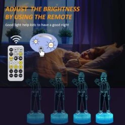 Eleven Figurine Night Light, Dustin Figurine Lamp (3 Patterns), 7 Color Change Decor Lamp With Remote, Dim, Timer, Stranger Gifts For Boy Kids Girls Christmas Birthday -Xmas Lighting Shop 71F9P129VXL. AC SL1300