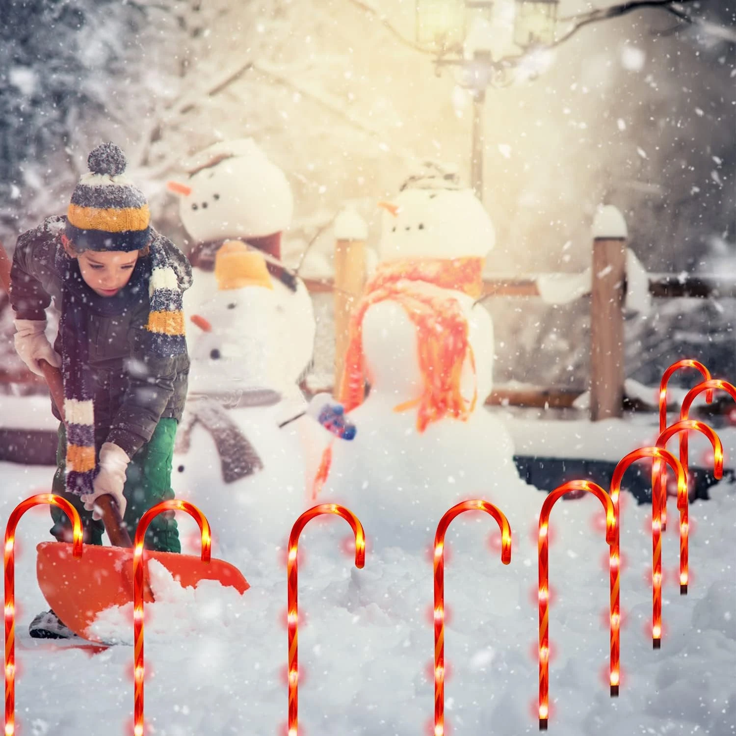 RED Lights Christmas Candy Cane Pathway Markers Lights With 8 Modes & Stakes, 22 Inch Christmas Lights Outdoor Christmas Decorations Xmas Candy Cane Christmas Decor For Walkway Yard Patio Lawn Garden 9 RED Lights Christmas Candy Cane Pathway Markers Lights With 8 Modes & Stakes, 22 Inch Christmas Lights Outdoor Christmas Decorations Xmas Candy Cane Christmas Decor For Walkway Yard Patio Lawn Garden - Image 9
