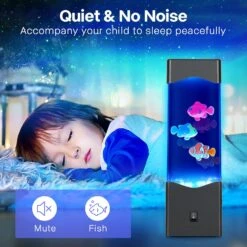 Gifts For Kids Adults, Multi-Color Fake Fish Lava Lamp, USB Powered Aquarium Night Lights, Home Office Room Desktop Decoration, Gift For Christmas, Birthdays, Halloween, Holidays -Xmas Lighting Shop 71FaffGn3qL. AC SL1500