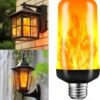 LED Flame Light Bulbs, Flickering Light Bulbs, Orange Fire Light Bulb 4 Modes With Gravity Sensor, E26 Base For Halloween, Christmas,Porch, Patio Party, Indoor Outdoor Home Decoration (1 Pack)