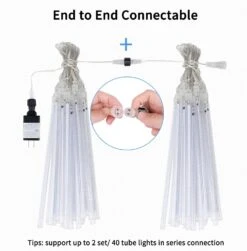 Blingstar Meteor Shower Lights 16Inch 20Tubes 720LED Christmas Lights Outdoor Waterproof Falling Rain Lights Extendable Cascading Icicle Lights For Indoor Outside Xmas Halloween Tree Decor, Cool White -Xmas Lighting Shop 71FoMLTBvkL. AC SL1500