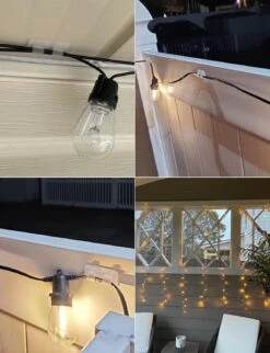 Hooks For Outdoor String Lights, Big Outdoor Light Clips With Strong Self-Adhesive, Two-Clips Design,Strong Durable, Weatherproof Anti-Shake, Cable Clips, Outdoor Christmas Light Hooks (50 Pack) -Xmas Lighting Shop 71FxVFBF3iL. AC SL1500