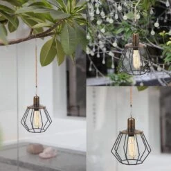 WEIYX Hanging Solar Lanterns, Solar Iron Retro Lanterns, Solar Garden Lights, Outdoor Waterproof, Used For Christmas, Path Garden Garden Decoration (B) -Xmas Lighting Shop 71G0nH xHeL. AC SL1500