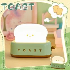Amylove Toaster Lamp Cute Toast Night Lamp Mini Lamp Night Light Lamp Rechargeable Table Night Lamp For Kids Room Table Desk Bedroom Decorations Christmas Festival Gift -Xmas Lighting Shop 71G2c8yidL. AC SL1500