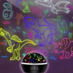 MINGKIDS Night Light For Kids Dinosaur Toys,2 In 1 Rotating Projector Lamp With Dino&Vehicles Theme,Christmas Birthday Gift For 3 To 8 Year Olds Boys Girls,Kids Room Decor For Toddler Boy Toy Gifts -Xmas Lighting Shop 71GdcYDkfyS. AC SL1500