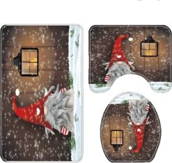 Ilmobile Christmas Gnome Bathroom Sets With Shower Curtain And Rugs, Gnomes Christmas Shower Curtain Set With Rugs, Christmas Bathroom Rugs Christmas Bathroom Decor (M2) -Xmas Lighting Shop 71GfCZhrJWL. AC SL1500