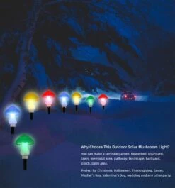 Solar Mushroom Lights Outdoor Waterproof, Mushroom Solar Pathway Lights, 8 Pack Outdoor Solar Garden Lights, 8 Modes, Warm White Mushroom Decor Lights For Christmas Garden Decorations (Style A) -Xmas Lighting Shop 71HB1t8C1WL. AC SL1500
