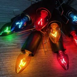 Haraqi 25 Pack 5W 120 Volt E12 Socket C7 Multicolor Christmas Replacement Bulbs, C7 Outdoor Indoor String Light Replacement Bulbs -Xmas Lighting Shop 71HGC7S6T0L. AC SL1000