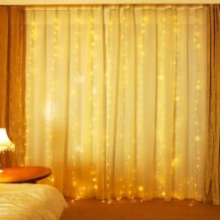 MESHA 300LED Curtain Lights For Bedroom, 9.8 X 9.8ft Warm Fairy Lights Indoor, 8 Modes String Lights With Remote, USB Twinkle Lights Outdoor Hanging Lights Indoor For Bedroom,Wedding,Christmas,Party -Xmas Lighting Shop 71HZjHGTYAL. AC SL1500