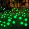 X-GiftKey Green Firefly Garden Decorations Solar Swaying Lights Outdoor - 16LED Wind Dance Green Lights With Holiday Decor,Starburst Swaying Solar Garden Lights For Yard Patio Lawn Christmas Decor