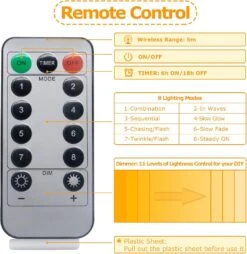 Globe String Lights Battery Operated 23FT 8 Lighting Modes Dimmable With Remote, Remote Battery Lights Waterproof Decorative Hanging String Lights For Indoor Outdoor Garden Patio Christmas Party -Xmas Lighting Shop 71IfakZ4Y3L. AC SL1500