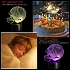Ticent Football Helmet 3D Lamp Optical Illusion Light, 7 Colors Changing Touch Control Soccer Night Light For Christmas Gifts -Xmas Lighting Shop 71IvGbJzUjL. AC SL1000