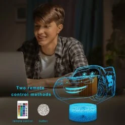 3D Cars Night Light For Kids - 3 Patterns & 16 Color Change Decor Lamp With Timer, Remote Control & Touch - Baby Cars Toys For Boys, Girls- Birthday & Christmas Gifts For Kids And Car Fans 11 3D Cars Night Light For Kids - 3 Patterns & 16 Color Change Decor Lamp With Timer, Remote Control & Touch - Baby Cars Toys For Boys, Girls- Birthday & Christmas Gifts For Kids And Car Fans -Xmas Lighting Shop 71Iy7M4odL. AC SL1500