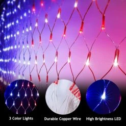 American Flag String Lights With 420 Super Bright LEDs, For Independence Day, July 4th, Memorial Day, Veterans Day, Christmas Decorations. Waterproof LED USA Flag Light For Yard, Garden Outdoor Decor -Xmas Lighting Shop 71Izga8yKtL. AC SL1500