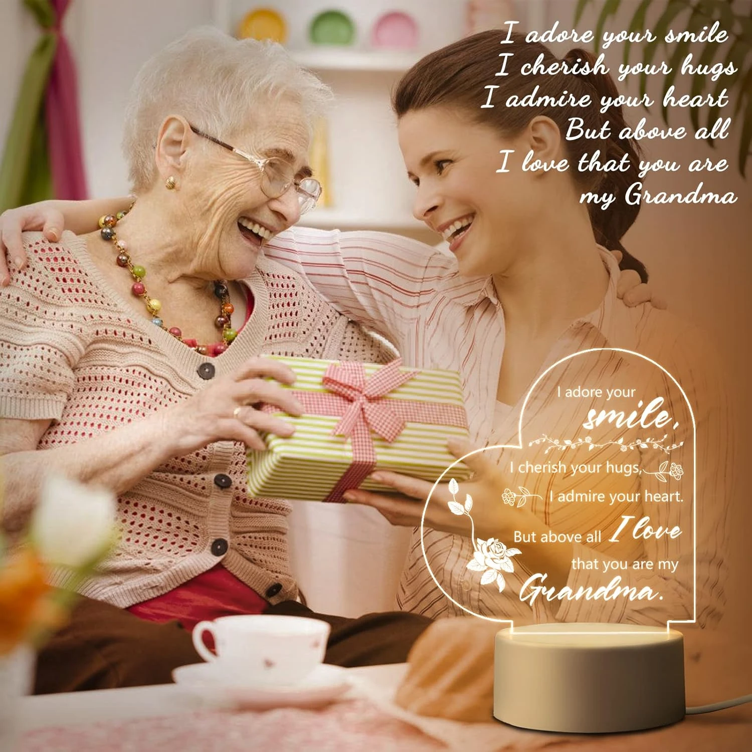 SteadStyle Gifts For Grandma From Grandson Granddaughter, Grandma Birthday Gifts Night Light, Best Grandma Gifts For Christmas, Mother's Day, Acrylic Night Lamp Gifts For Grandma, Grandmother 2 SteadStyle Gifts For Grandma From Grandson Granddaughter, Grandma Birthday Gifts Night Light, Best Grandma Gifts For Christmas, Mother's Day, Acrylic Night Lamp Gifts For Grandma, Grandmother - Image 2