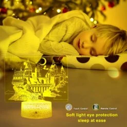 JunHang Harry Gifts Night Light For Kids Hogwarts Castle 3D Illusion Lamp 16 Colors Changing With Remote Control Cool Stuff Magic Gifts For Boys Girls Christmas Birthday -Xmas Lighting Shop 71JKhzWglL. AC SL1500