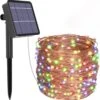 Kolpop Solar String Lights, 78.7FT 240LED Solar Fairy Lights 8 Modes Copper Wire Solar Powered Fairy Lights Outdoor Waterproof For Christmas, Garden, Yard, Party, Camping, Patio, Tree (Multi-Color)