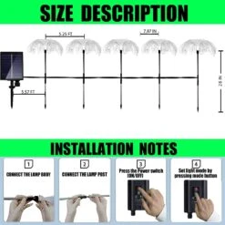 Lefutizn 5 Pack, Solar Flowers Garden Lights, 7 Color Changing, Outdoor Waterproof Decorative Solar Powered Stake Jellyfish Light For Yard Patio Pathway Christmas Decor -Xmas Lighting Shop 71JUf6ek 9L. AC SL1500