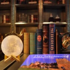 LOGROTATE Moon Lamp, 3D Printing Moon Light With Stand & Remote &Touch Control And USB Rechargeable, Timing Setting, Moon Light Lamp For Kids Lover Birthday Christmas Gifts (4.9 Inch) -Xmas Lighting Shop 71JbcQCNWuL. SL1500