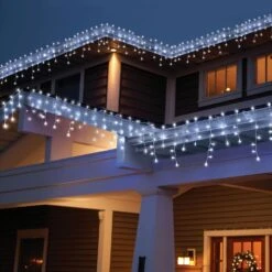 32.8ft 400 LED Icicle String Lights, 8 Modes Waterproof Icicle Christmas Lights Outdoor With Memory Function, Curtain Fairy Lights Hanging Decor For Home, Party, Wedding, Christmas (Cool White) -Xmas Lighting Shop 71JeOOLmKLL. AC SL1500