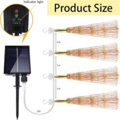 4Pack 800LED Solar Starburst Sphere Lights,Firework Lights Remote Control Timer 8 Modes Dimmable Waterproof Hanging Fairy Light, Copper Wire Sparkly Lights For Patio Party Tent Christmas (Warm White) -Xmas Lighting Shop 71K10t uyFL. AC SL1500
