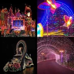 MAOKOT Solar Christmas Lights Outdoor Waterproof Solar String Lights 72ft 8 Modes 200 LED Outdoor Christmas Lights For Garden, Christmas, Xmas Tree Decor,Pack Of 2(Multicolored) -Xmas Lighting Shop 71KGk9T rwL. AC SL1000