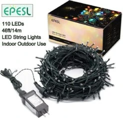 Purple Christmas String Lights - 110 LEDs 46ft/14m 8 Modes End-to-End Plug In Indoor/Outdoor Waterproof Decorative Outside/Inside Fairy Twinkle Xmas Lights For Tree/Halloween/Wedding/Patio/Room/Home -Xmas Lighting Shop 71KMHwesMtL. AC SL1200